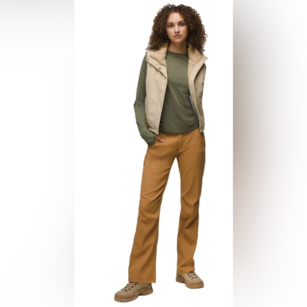 prAna Halle Pants - Bronzed/Dark Khaki - Size 10 Short - Hiking Travel Outdoor